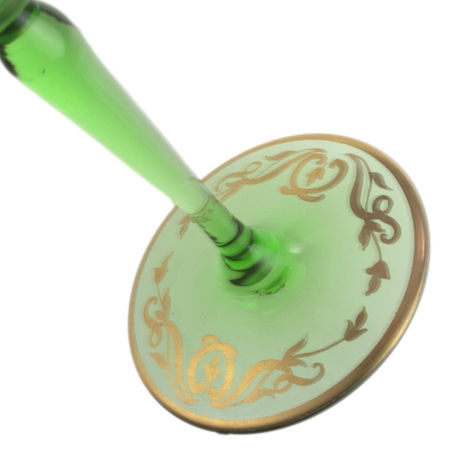 Bohemian Art Nouveau / Josephinenhutte Enamel Hock Wine Glass 19.5cm photo Home Decor