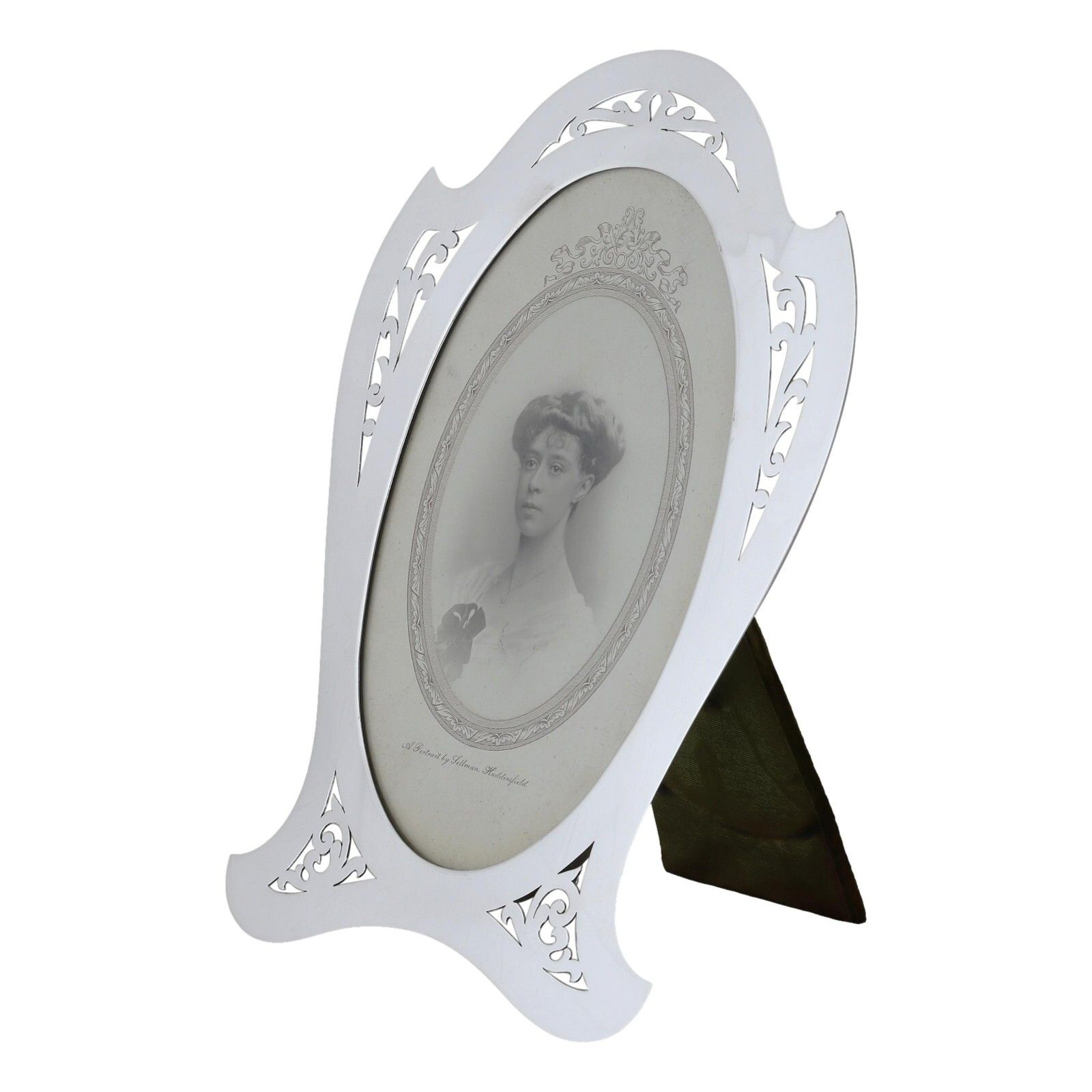 Antique Sterling Silver Lawrence Emanuel Fancy Photo / Picture Frame 1909