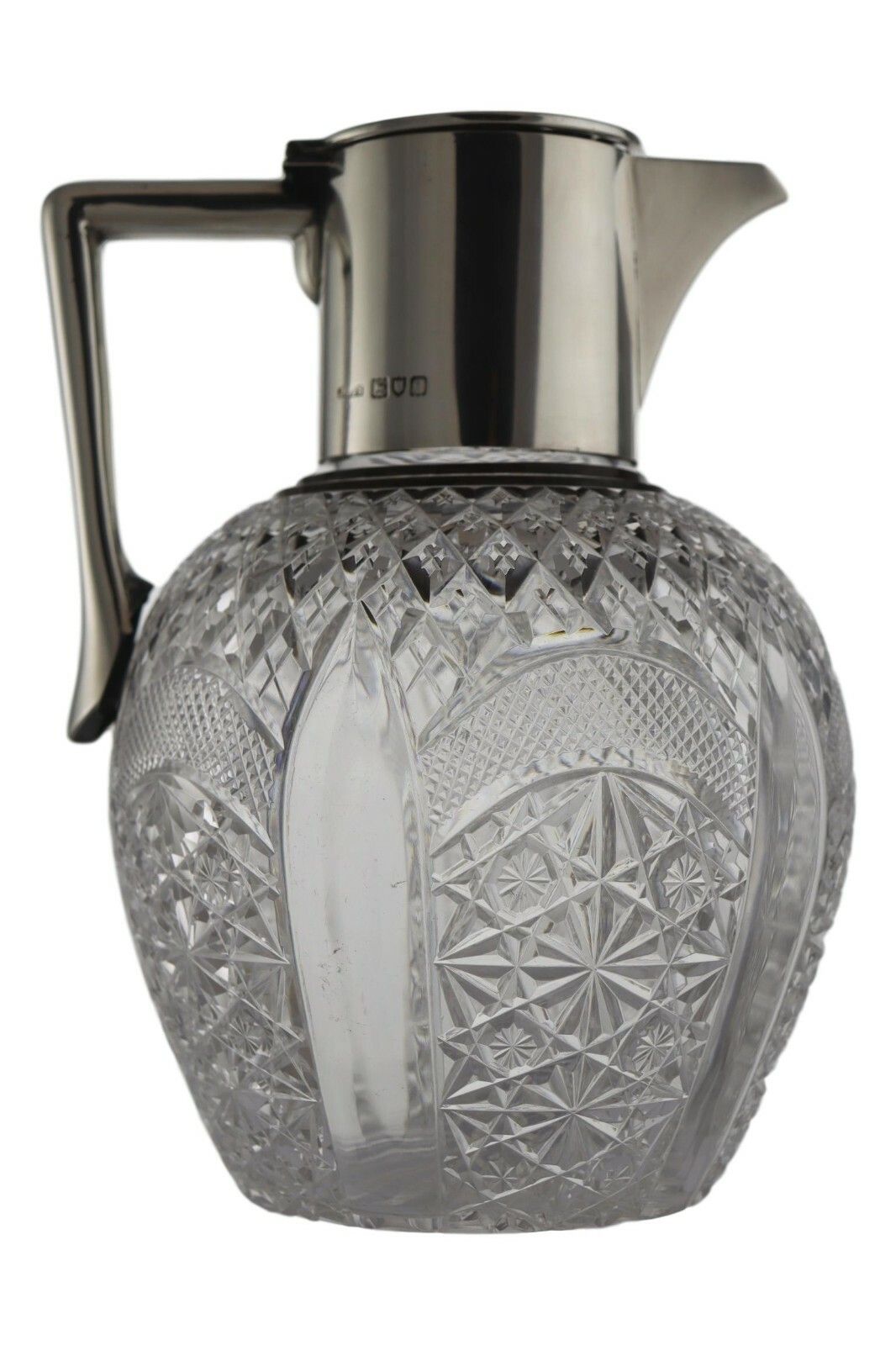 Antique Silver & Crystal Jg&S Christopher Dresser Claret Jug / Decanter 1900