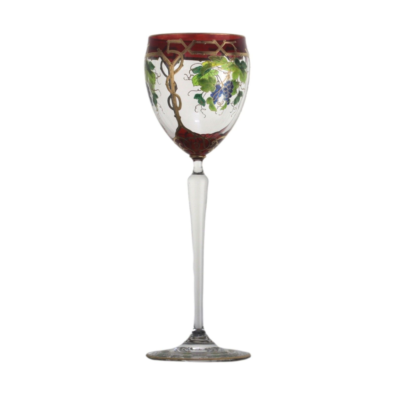 Meyr's Neffe Art Nouveau / Jugendstil Enamel Hock Wine Glass 19cm photo furniture