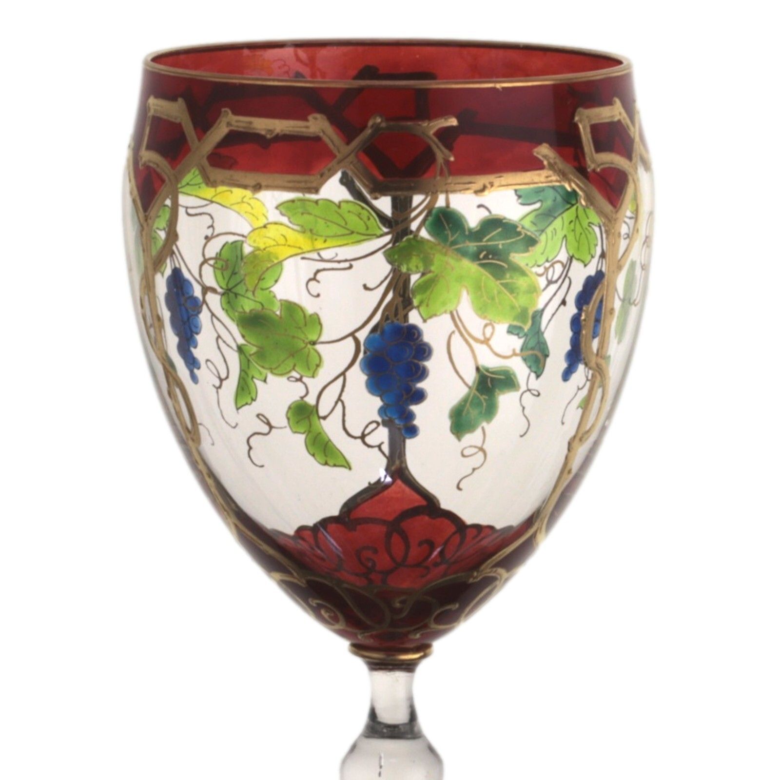 Meyr's Neffe Art Nouveau / Jugendstil Enamel Hock Wine Glass 19cm photo Home Decor