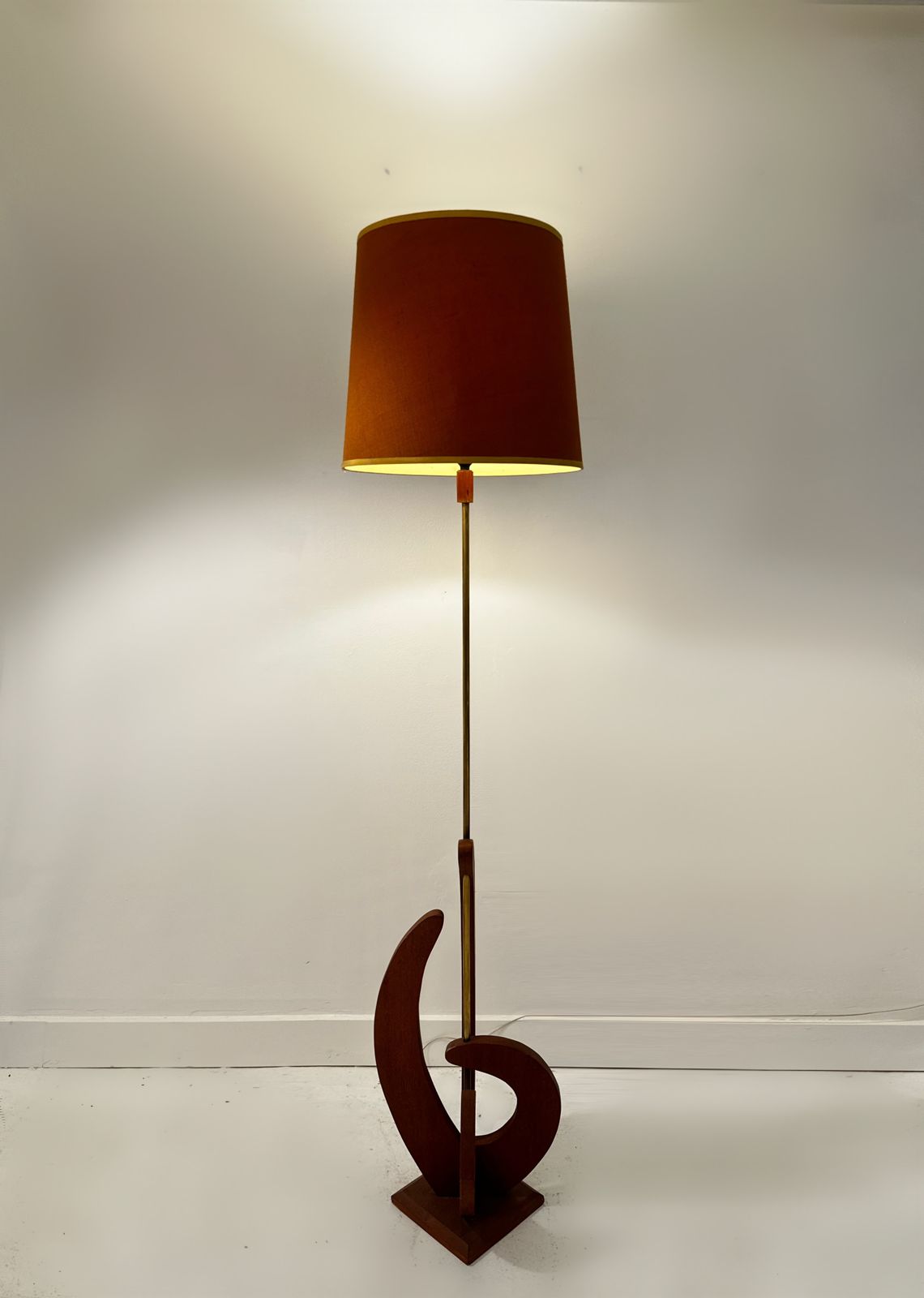 Mid Century One Off Sculptural Teak Standard Floor Lamp, 1948