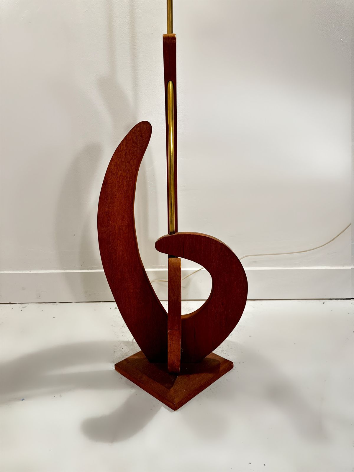 Mid Century One Off Sculptural Teak Standard Floor Lamp, 1948 photo buy