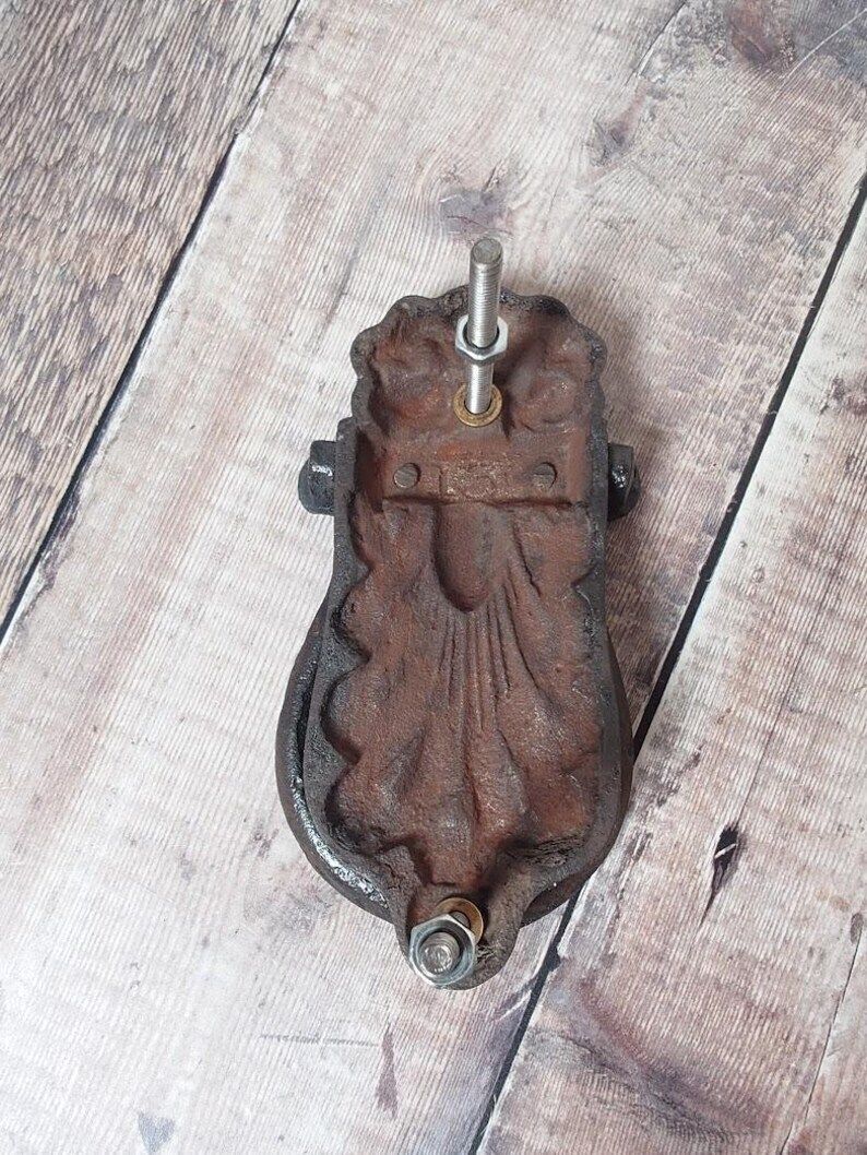 Cast Iron Door Knocker, Antique Cast Iron Door Knocker, Old Iron Door Knocker photo vinterior