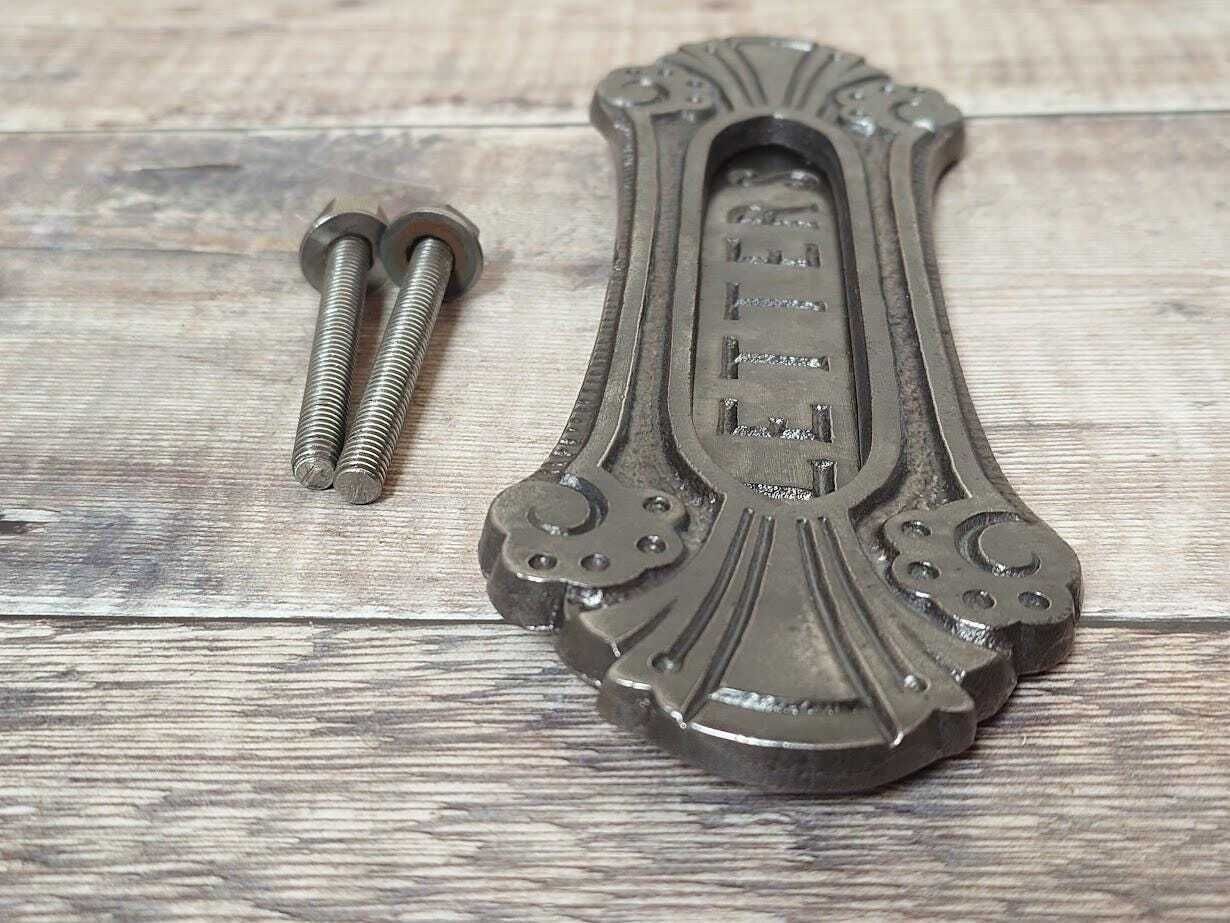 photo furniture Original Art Nouveau Iron Door Mail Slot, 1900s Vintage Letter Slot, Victorian Iron Letter Box, Antique Iron Letterbox
