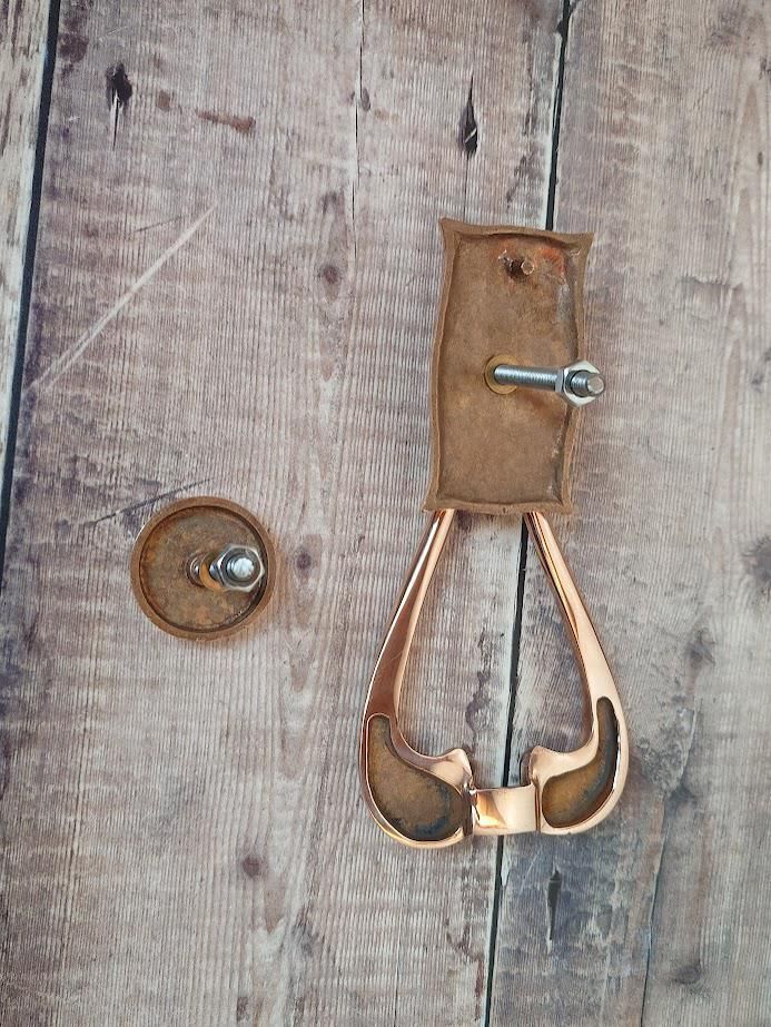 photo for sale Art Nouveau Style Polished Copper Door Knocker