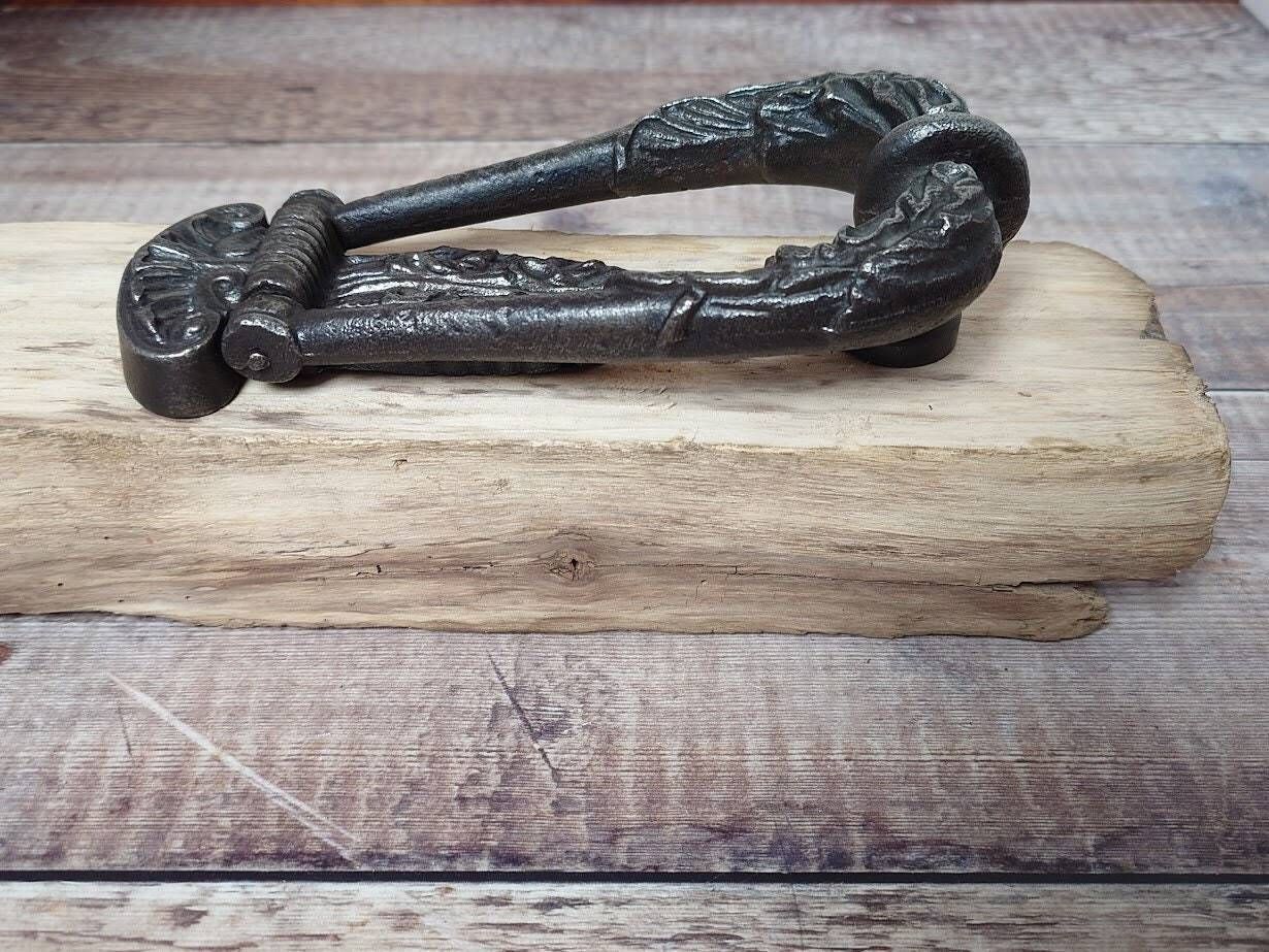 photo furniture Antique Iron Door Knocker, Old Heavy Iron Door Knocker, Victorian Cast Iron Door Knocker