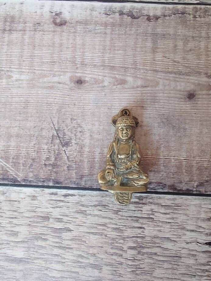 Small Buddha Brass Door Knocker, Collectible Brass Door Knocker, Buddha Bedroom Door Knocker