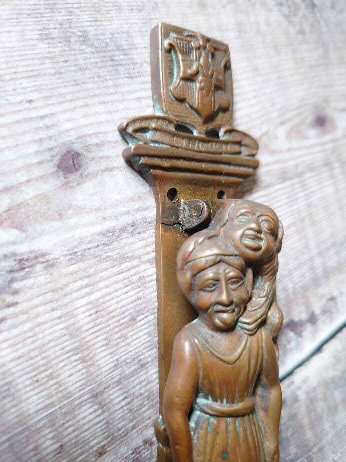 Lincoln Imp Decorative Small Brass Door Knocker, Small Brass Lincoln Cathedral Door Knocker photo 85.0