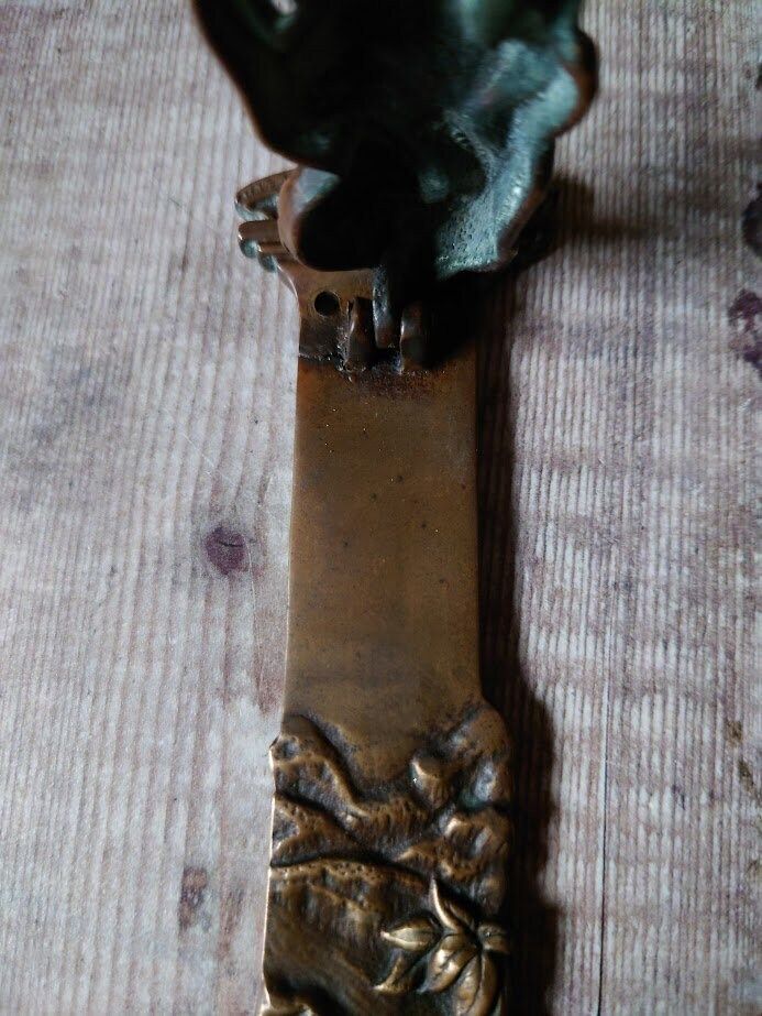 Lincoln Imp Decorative Small Brass Door Knocker, Small Brass Lincoln Cathedral Door Knocker photo vinterior