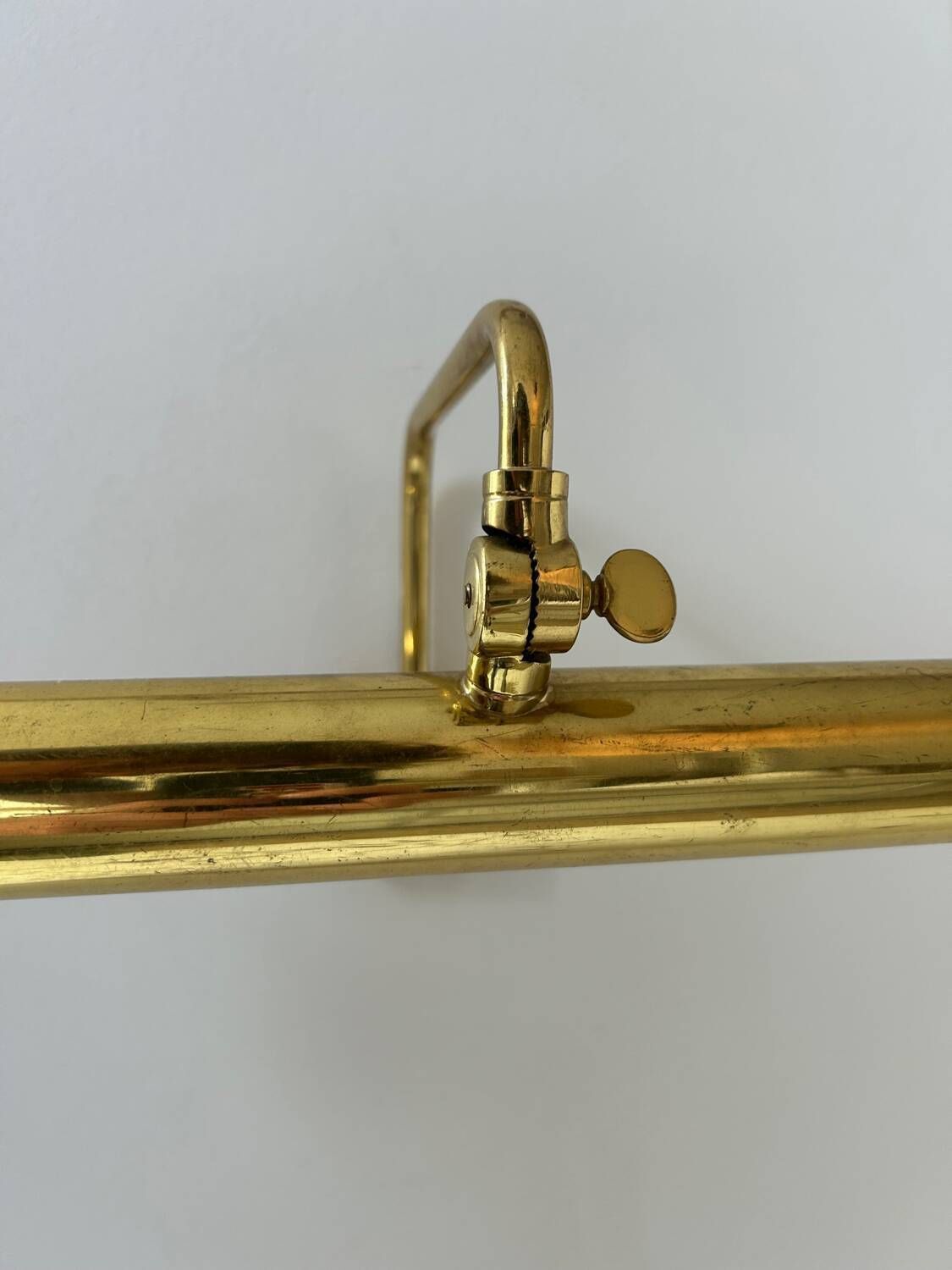 Pair Of Vintage Adjustable Brass Wall Lights, France 1970 photo for sale