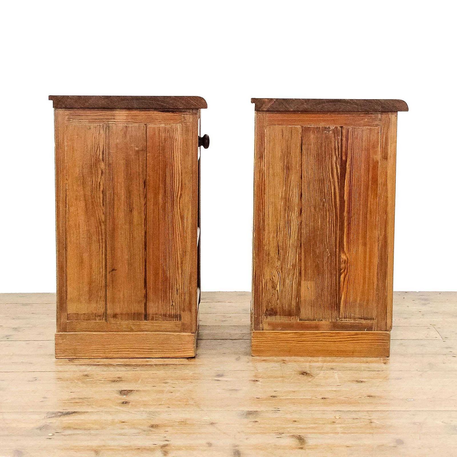 Pair Of Rustic Bedside Cabinets | Bedroom Storage | Pair Of Cabinets | Pitch Pine Chest | Reclaimed Cabinets (M 5864) photo Furniture
