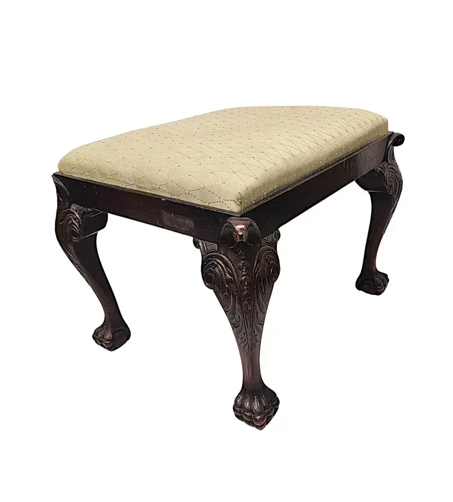 A Fabulous Early 20th Century Stool In The Georgian Irish Style photo furniture