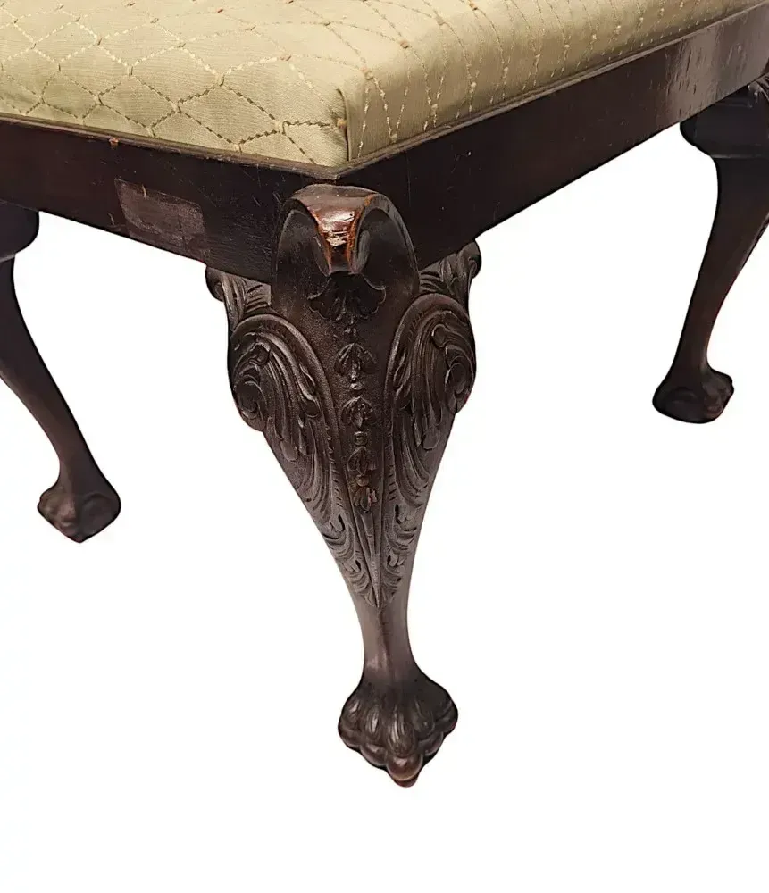 A Fabulous Early 20th Century Stool In The Georgian Irish Style photo 2060.0206