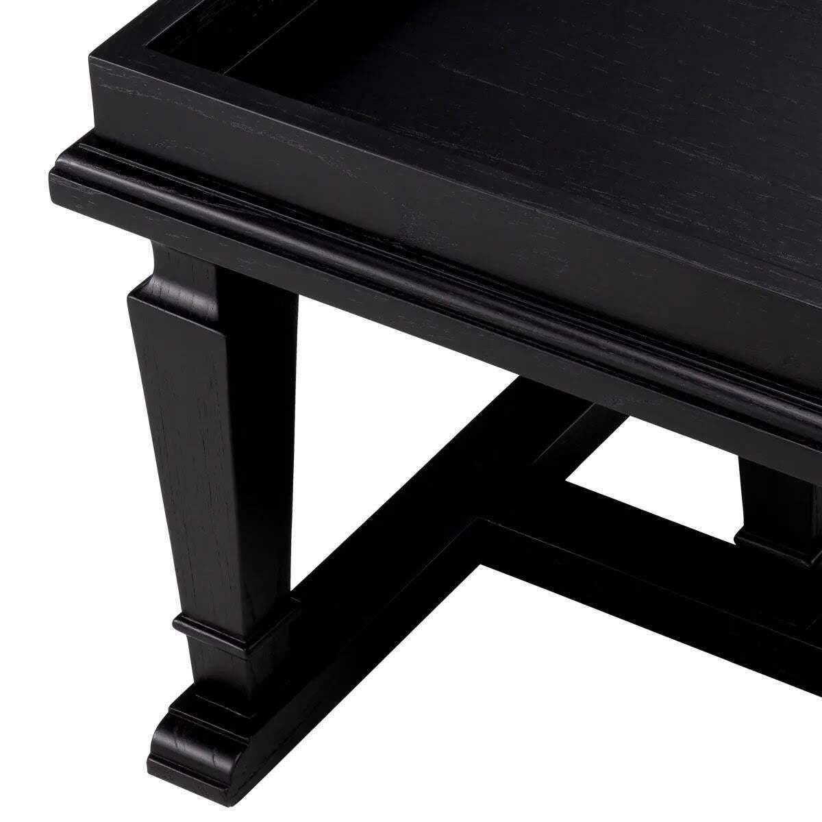 Pair Of Black Lacquered Wooden Side Tables, End Of Sofa. photo Furniture