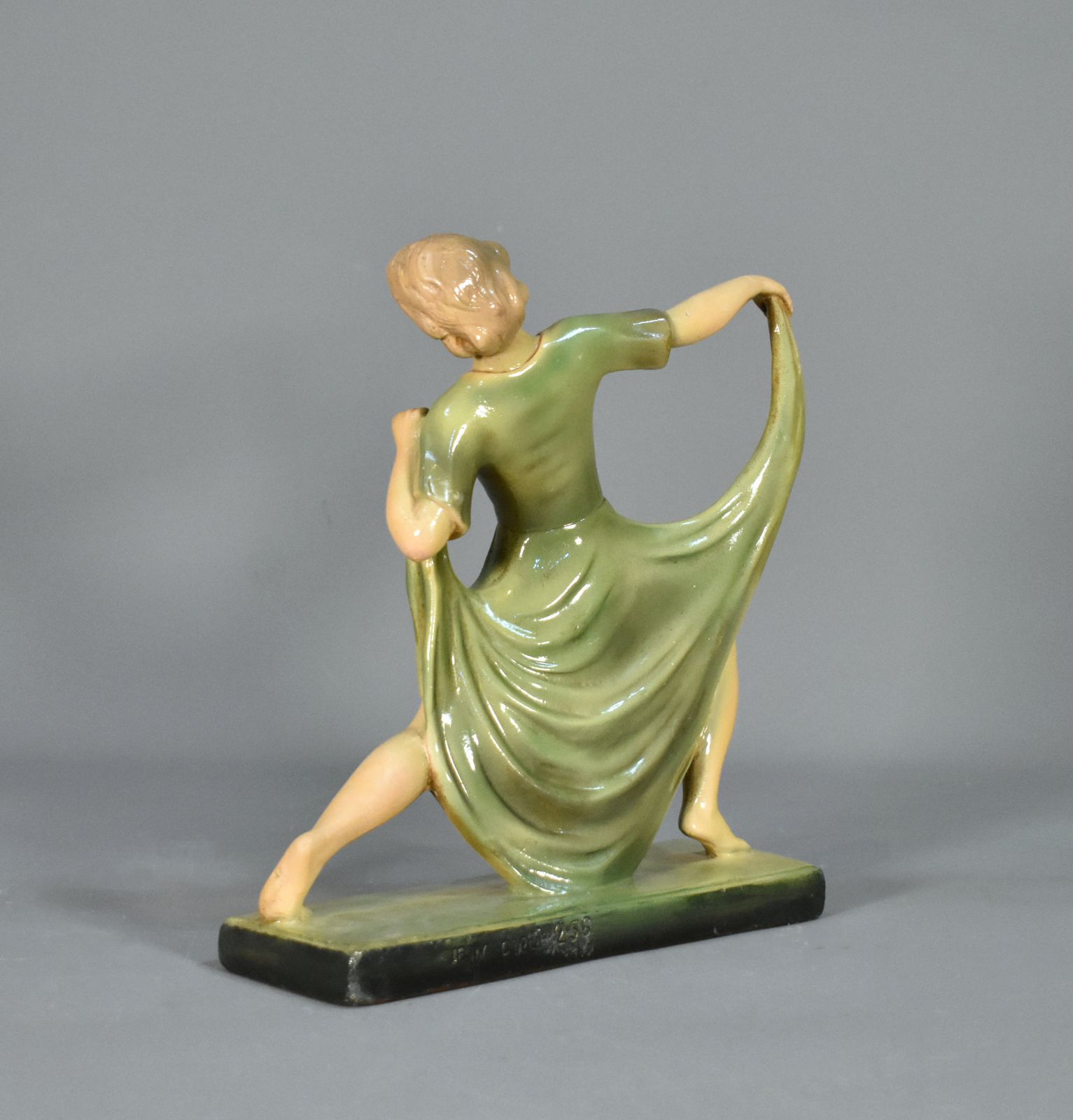 Art Deco Dancer Figurine In Plaster By Jean Carli photo vinterior