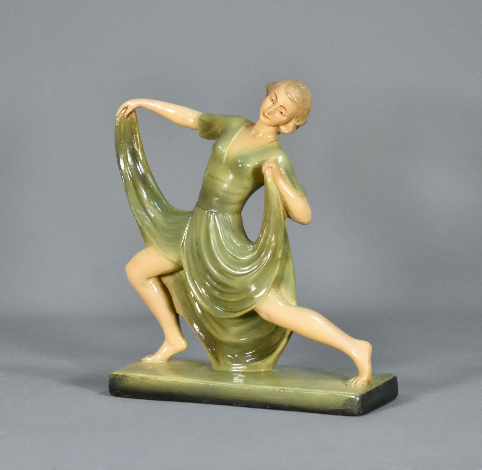 Art Deco Dancer Figurine In Plaster By Jean Carli photo furniture