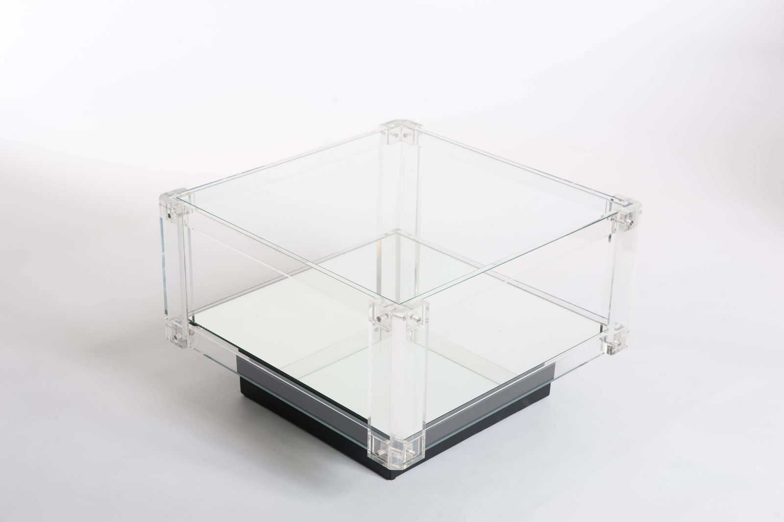 Pair Of Scandinavian Acrylic Glass Side Tables From The 1960s photo for sale