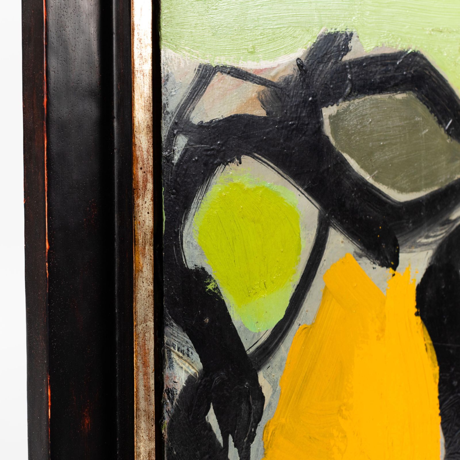 Abstract Still Life In Green Orange Black By The French Painter Serge Labégorre photo vinterior