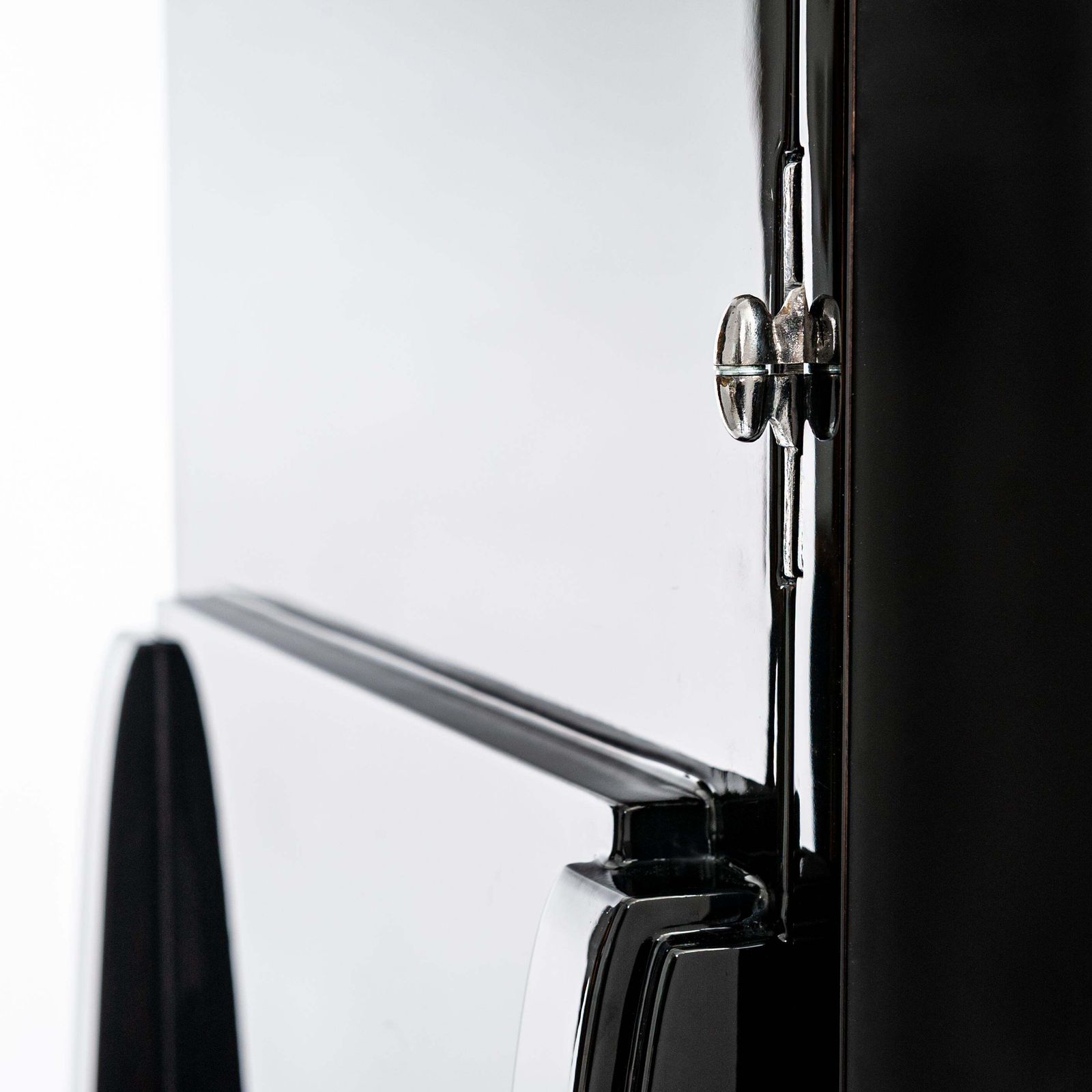 French Cubistic Art Deco Bar Cabinet Black High Gloss Finish From The 1930s photo 7652.0