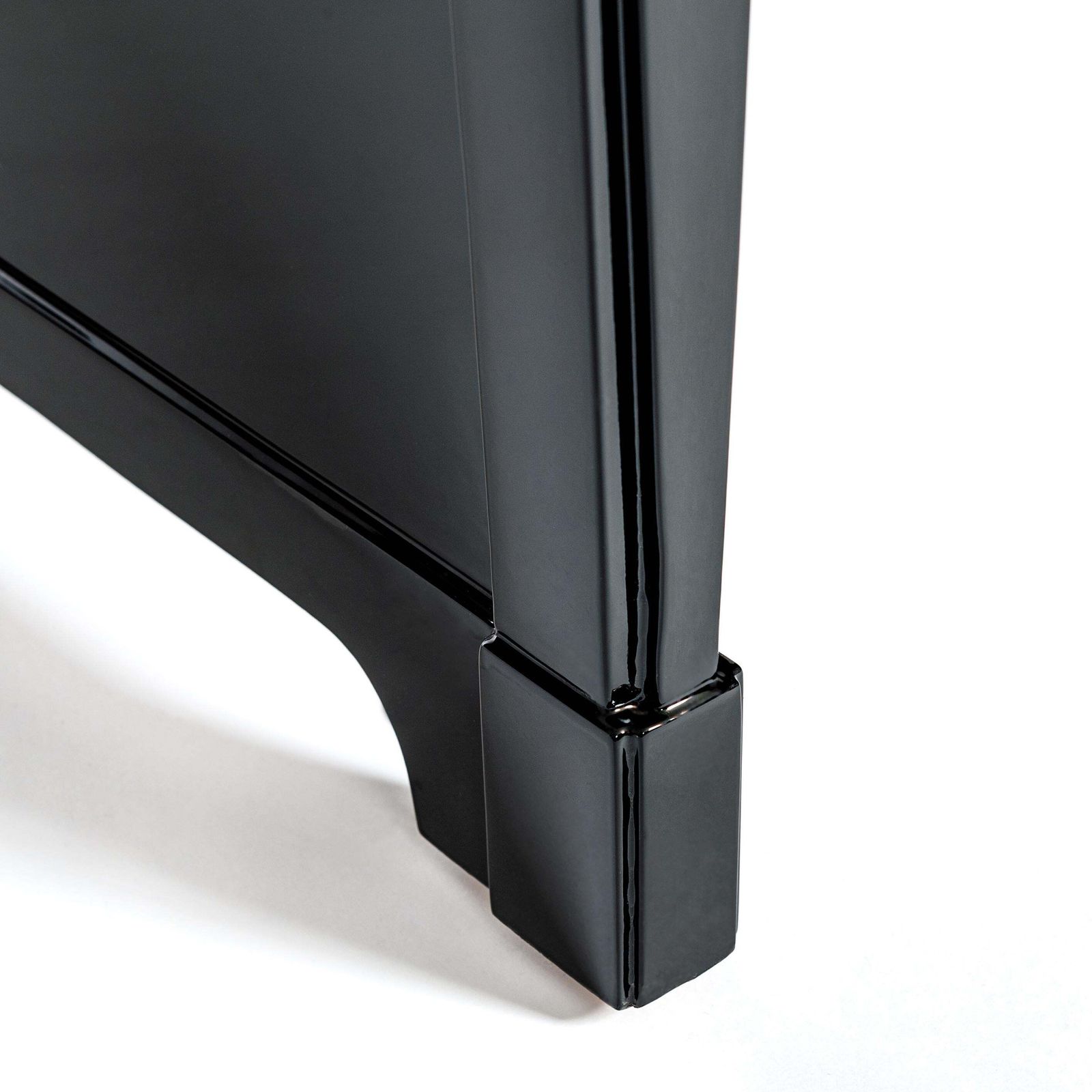 French Cubistic Art Deco Bar Cabinet Black High Gloss Finish From The 1930s photo buy