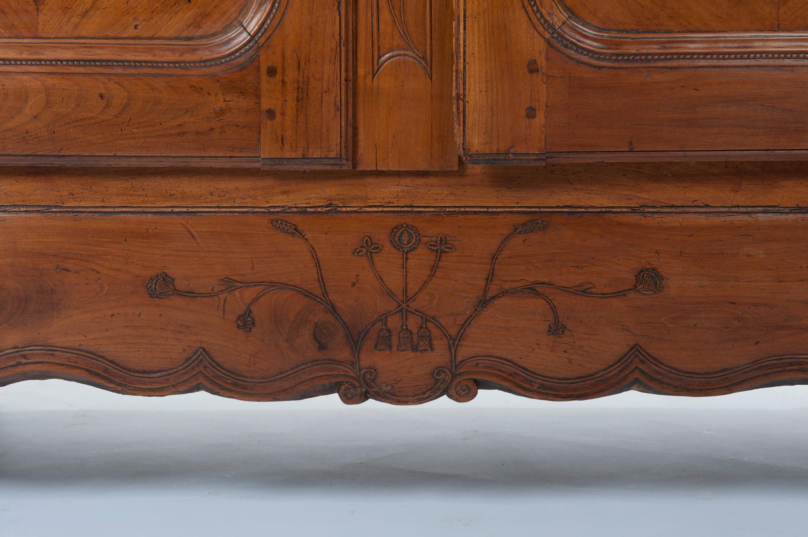 photo for sale French 18th Century Transition Cherrywood Armoire Cupboard, Circa 1760