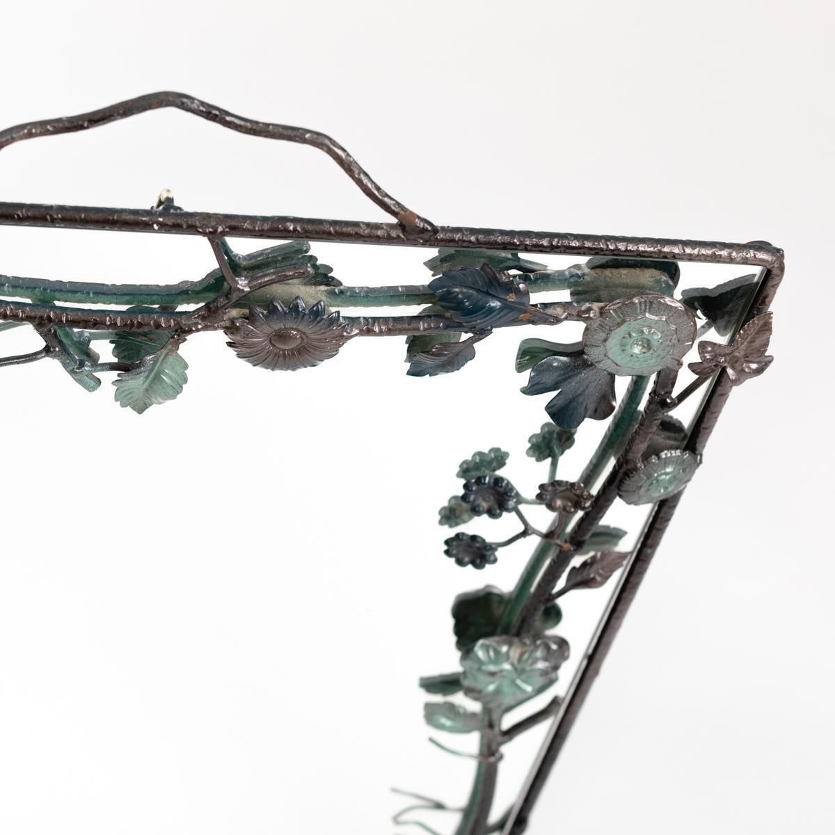 French Midcentury Bronze Naturalistic Designed Mirror For Lanvin Paris, 1970s photo 3611.0