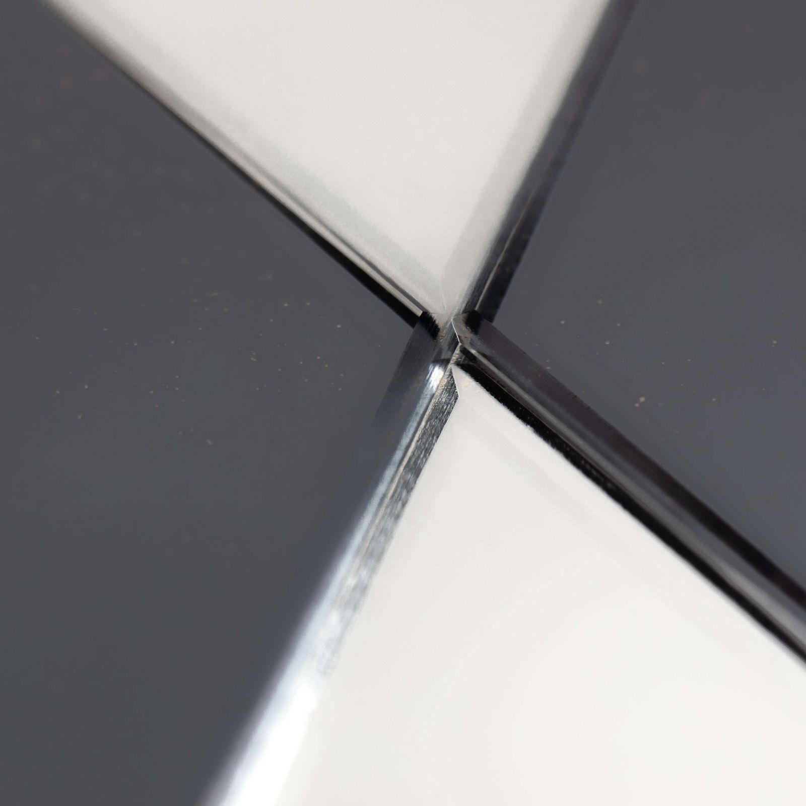 photo buy French Mid Century Graphic Mirror In Anthracite Silver By Jacques Hitier, 1960s