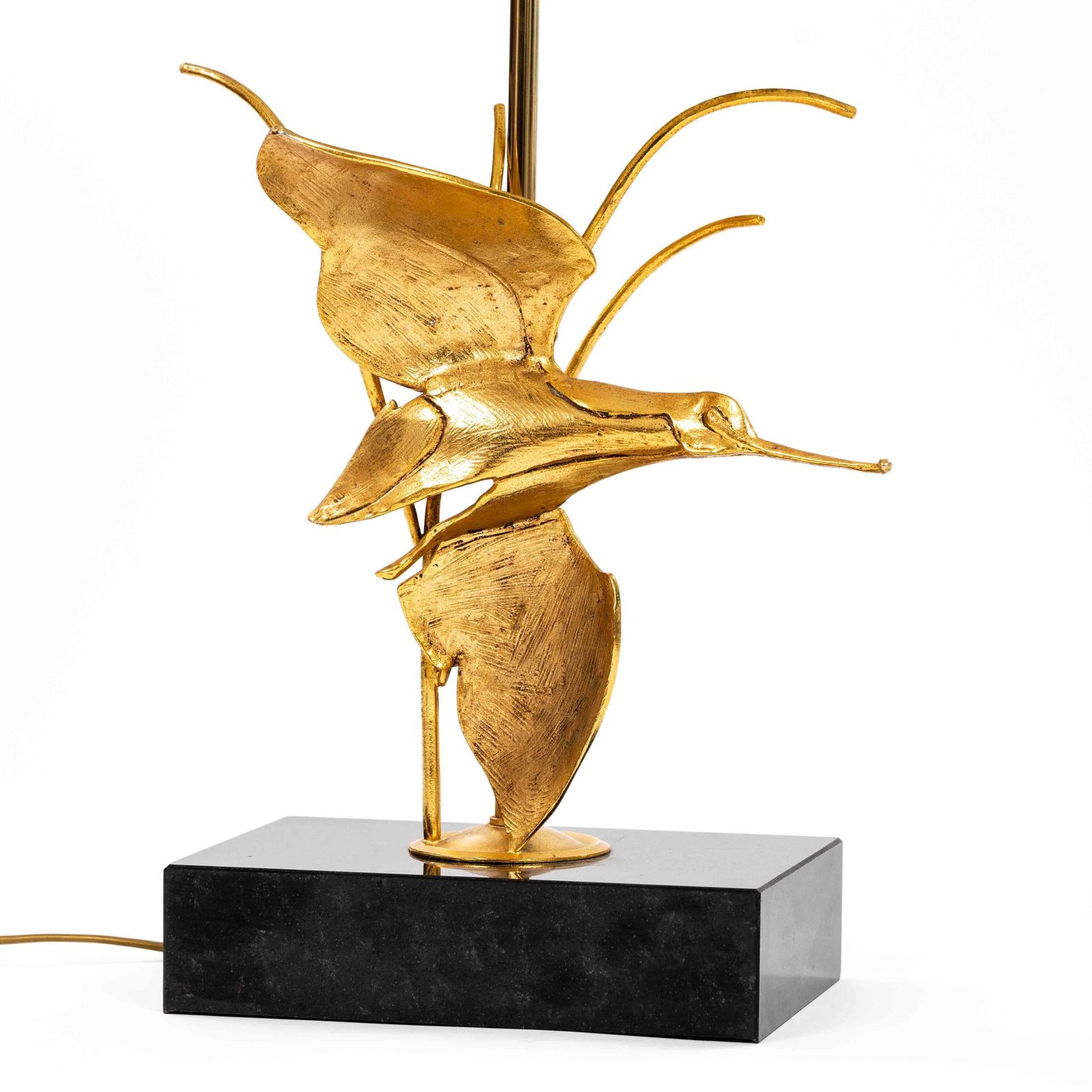 Lighting Italian Midcentury Gilded Brass Bird Table Lamp By Gm Italia 1950s photo