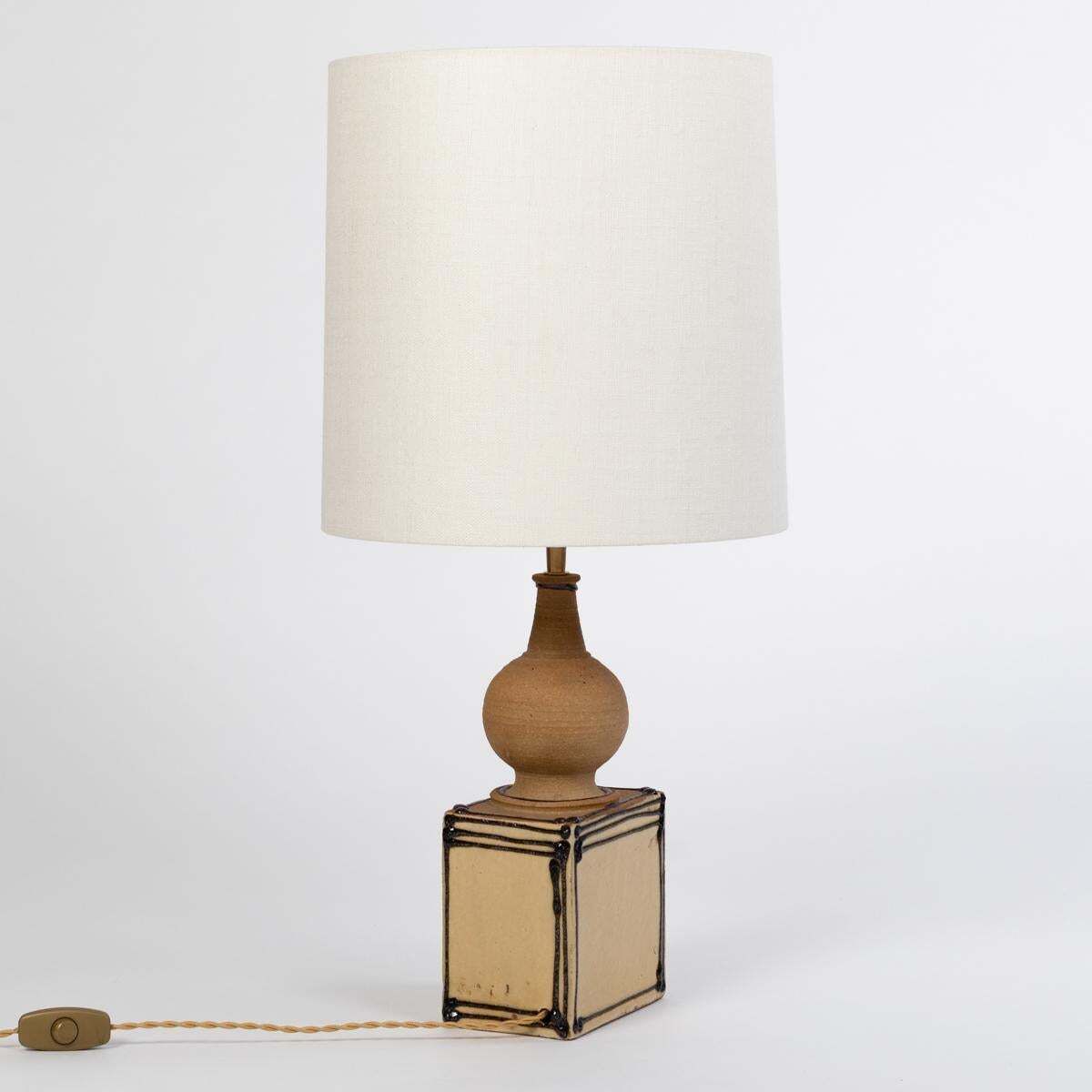 photo for sale Pair Of Scandinavian Mid Century Ceramic Table Lamps By Heerwegen Denmark 1971