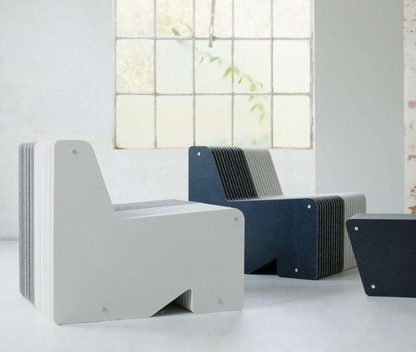 Ex Display Pair Of Jää Armchairs   Sustainable Recycled Plastic Seating photo furniture