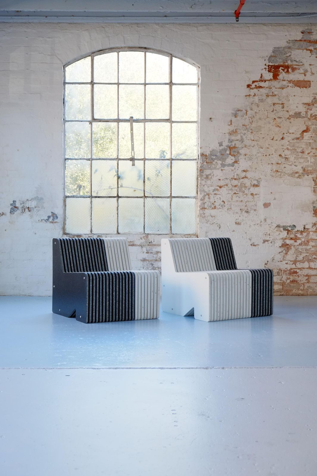 Ex Display Pair Of Jää Armchairs   Sustainable Recycled Plastic Seating photo 7975.0