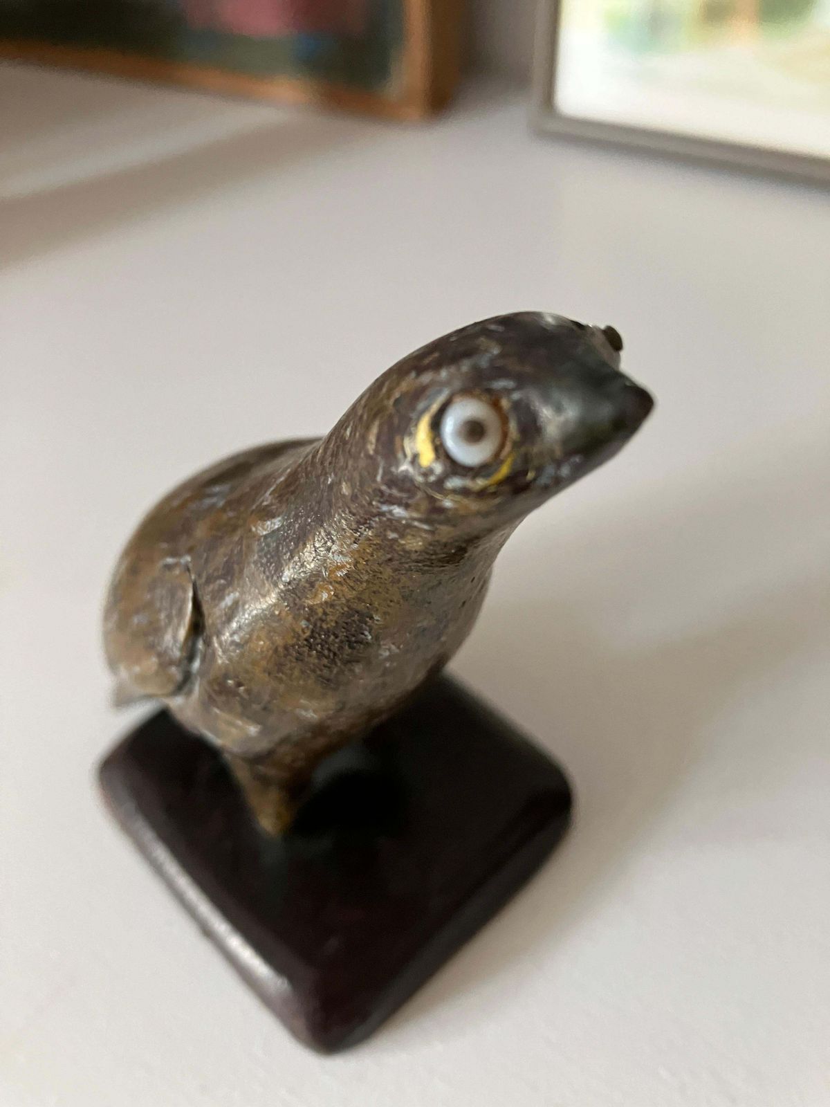 Petite Vintage Carved Wooden Eagle Bird Of Prey Figure Sculpture photo 98.0