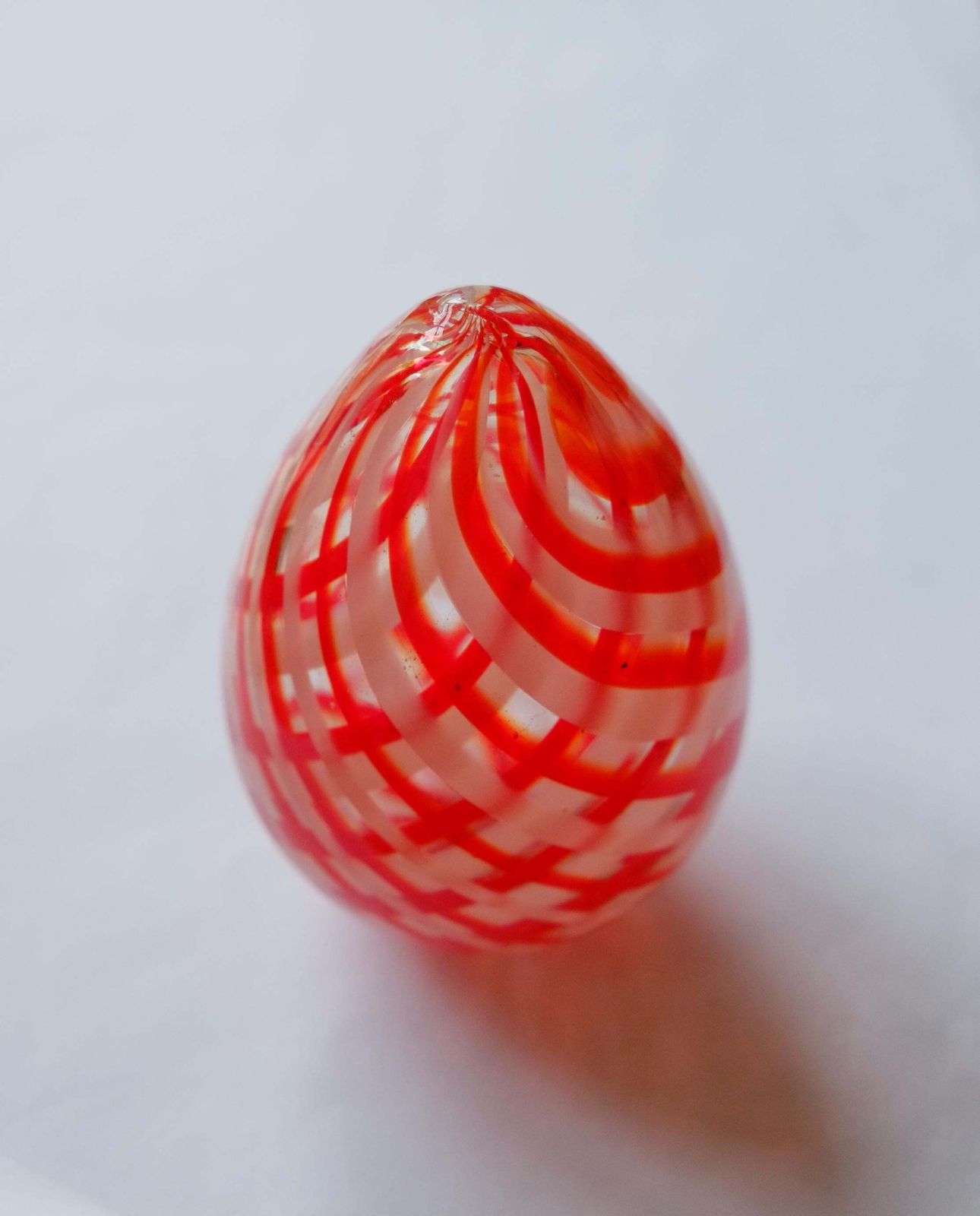 Handmade Art Glass Ribbons Paperweight   Signed And Dated 1975 photo 97.0