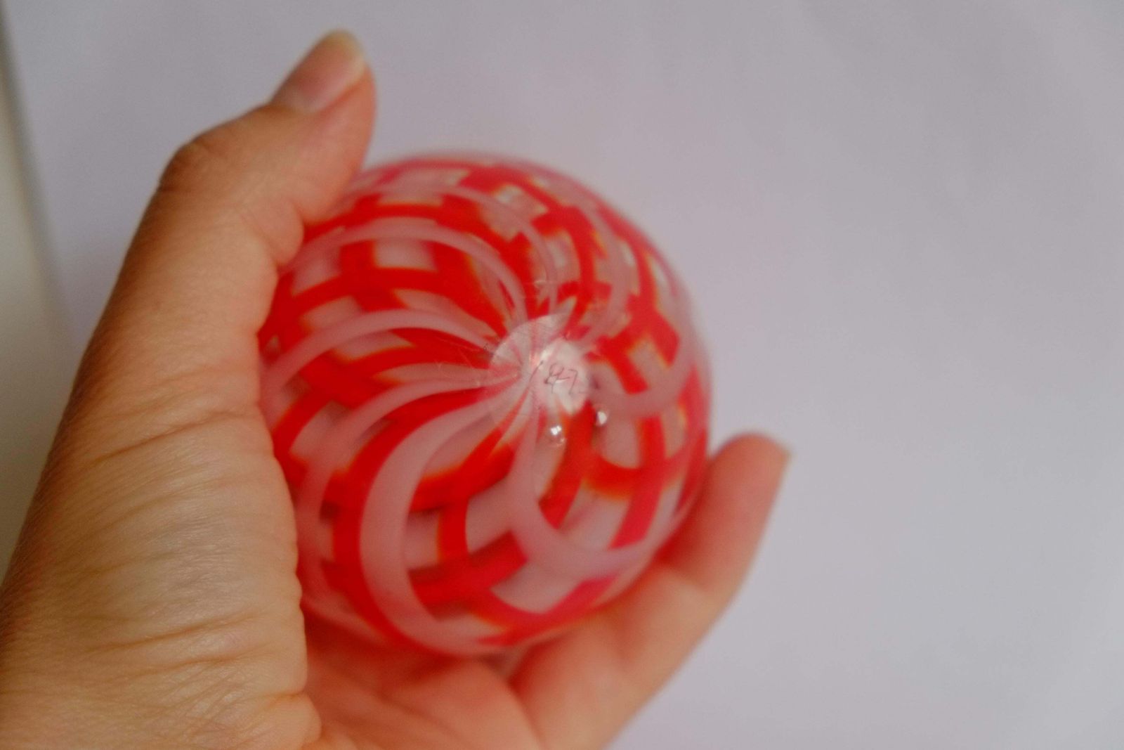Handmade Art Glass Ribbons Paperweight   Signed And Dated 1975 photo vinterior
