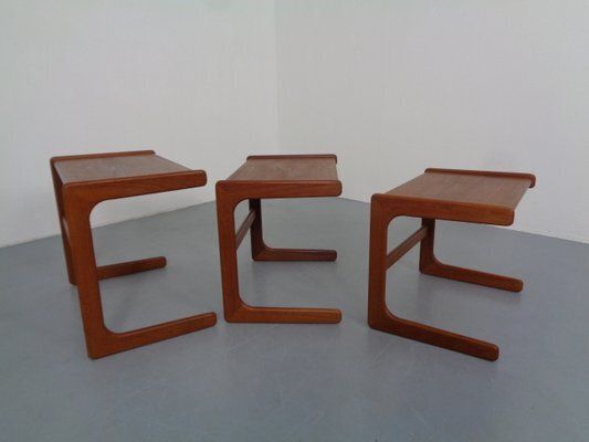 Danish Teak Nesting Tables From Salin Nyborg, 1960s, Set Of 3 photo Furniture