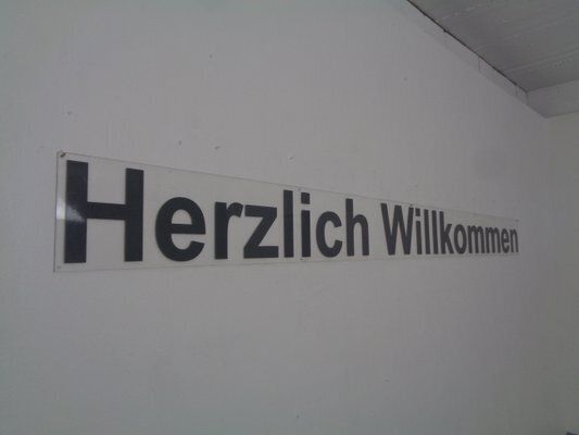 Large Acrylic Glass Sign Welcome, Germany, 1980s photo vinterior
