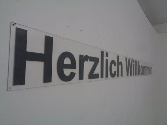Large Acrylic Glass Sign Welcome, Germany, 1980s photo buy