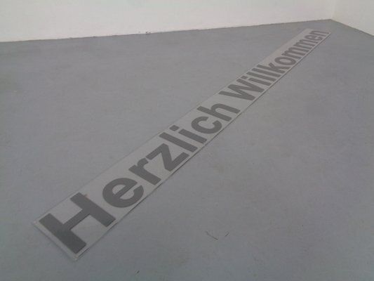 photo for sale Large Acrylic Glass Sign Welcome, Germany, 1980s