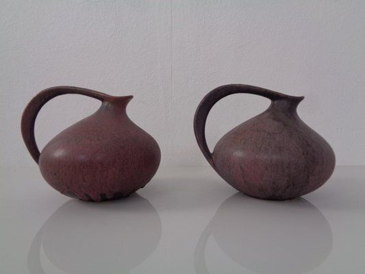 German 313 Ceramic Vases By Kurt Tschörner For Ruscha, 1960s, Set Of 2