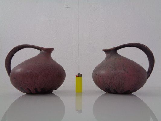 German 313 Ceramic Vases By Kurt Tschörner For Ruscha, 1960s, Set Of 2 photo Home Decor