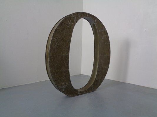 Large Industrial Letter O In Aluminum, 1960s photo Home Decor