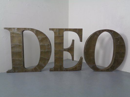 293.0 Large Industrial Letter E In Aluminum, 1960s photo