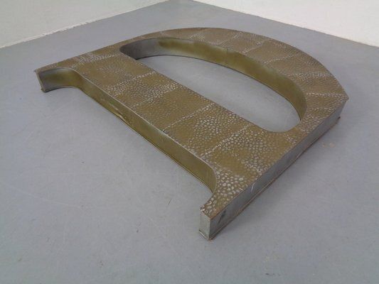 Home Decor Large Industrial Letter D In Aluminum, 1960s photo
