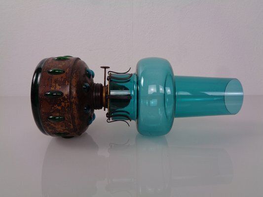 photo for sale Dutch Copper And Glass Oil Lamp By Nanny Still For Raak, 1960s
