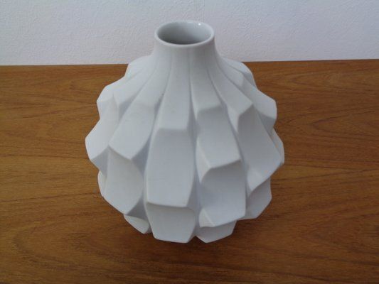 Mid Century Artichoke Op Art Vase From Hutschenreuther, Germany, 1960s photo for sale
