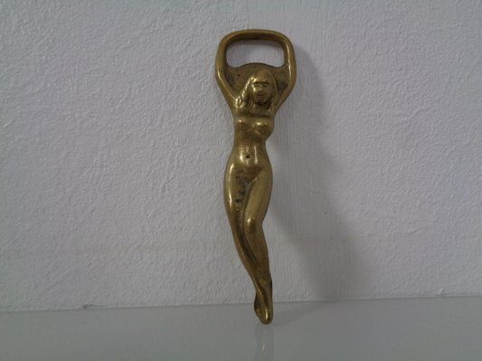 Nude Woman Bottle Opener In Brass, Germany, 1960s photo Home Decor