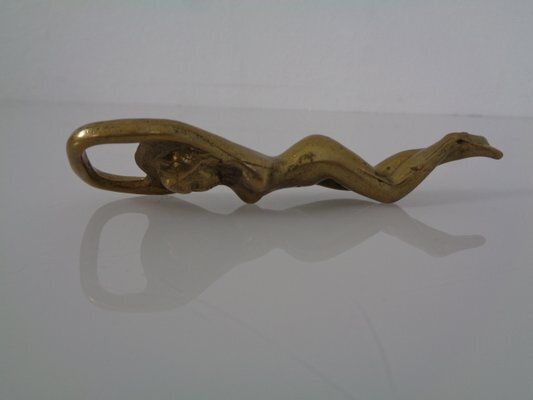 photo for sale Nude Woman Bottle Opener In Brass, Germany, 1960s