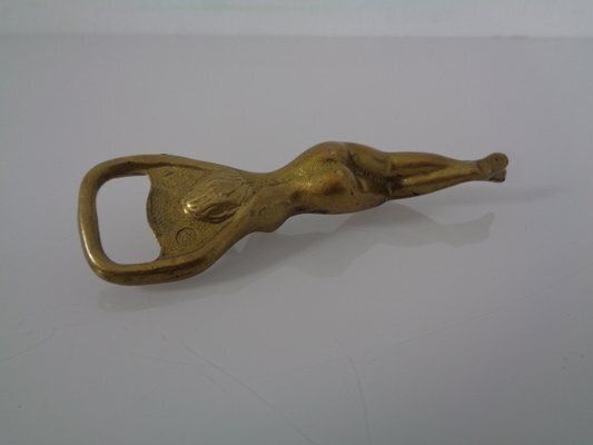 photo vinterior Nude Woman Bottle Opener In Brass, Germany, 1960s