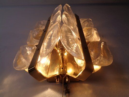 photo furniture Austrian Florida Glass And Brass Sconce By J.T. Kalmar For Kalmar Franken Kg, 1960s